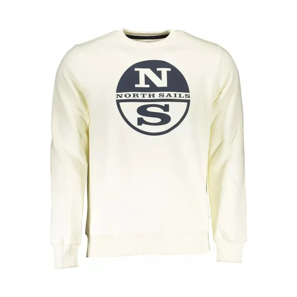 North Sails White Cotton Men Sweater North Sails