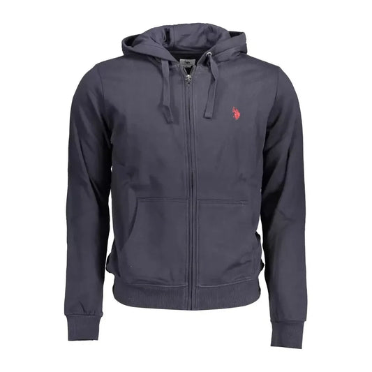 U.S. POLO ASSN. Elegant Blue Zip Hoodie with Embroidered Logo U.S. POLO ASSN.