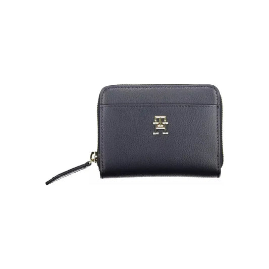 Tommy Hilfiger Elegant Blue Zip Wallet with Contrasting Details Tommy Hilfiger