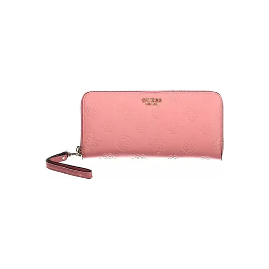 Guess Jeans Chic Pink Wallet with Contrasting Details Guess Jeans