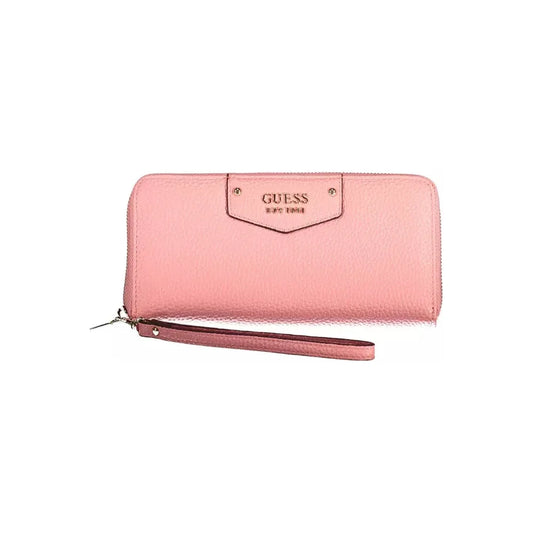 Guess Jeans Chic Pink Wallet with Contrasting Details Guess Jeans