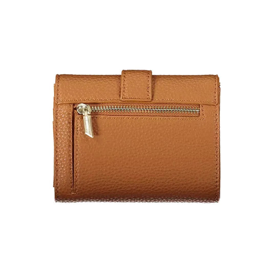 Calvin Klein Chic Brown Contrast Detail Snap Wallet Calvin Klein