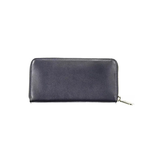 Tommy Hilfiger Elegant Blue Leather Wallet with Multiple Compartments Tommy Hilfiger