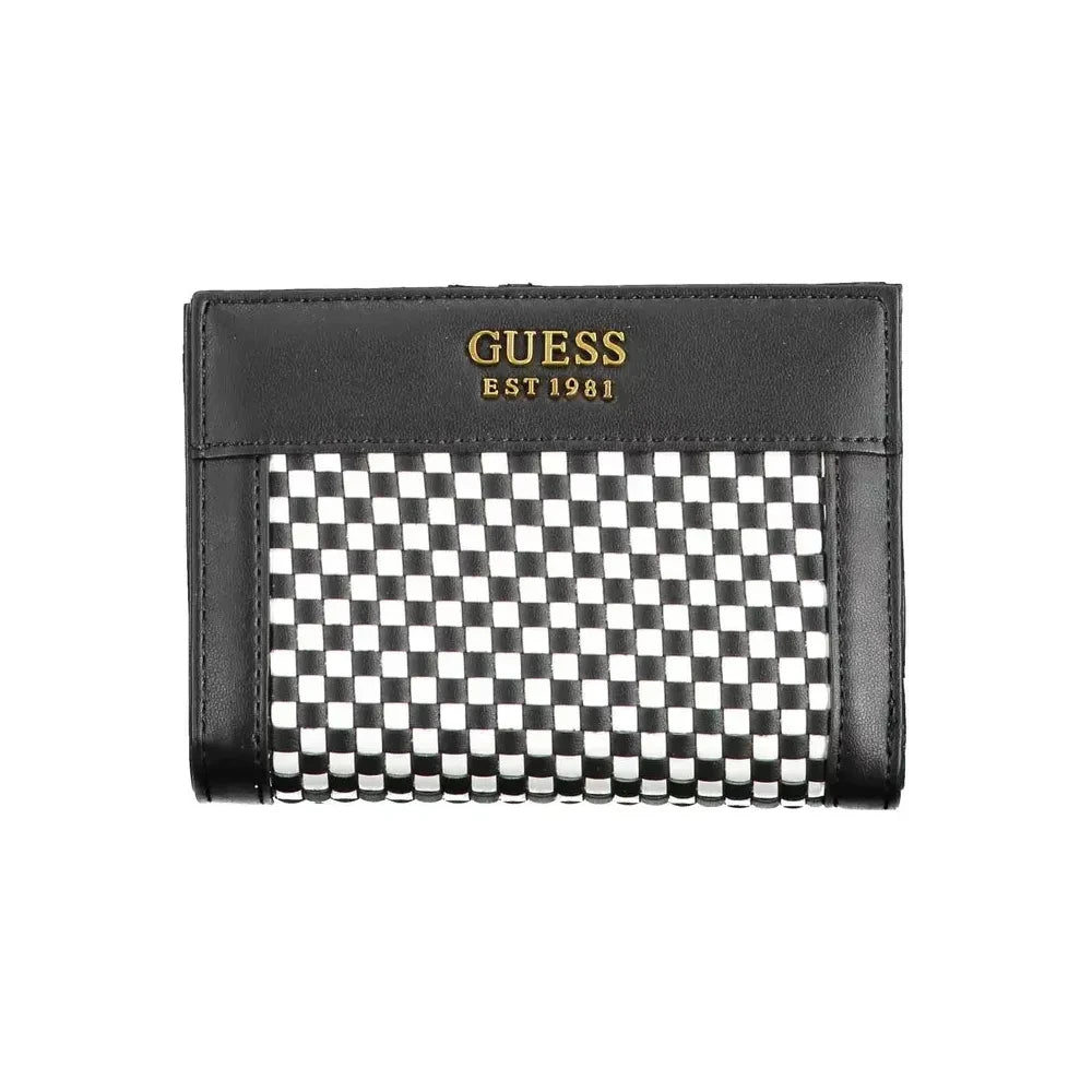 Guess Jeans Sleek Black Polyethylene Wallet with Contrasting Details Guess Jeans