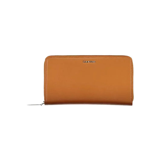 Calvin Klein Elegant Brown Polyethylene Wallet with RFID Lock Calvin Klein