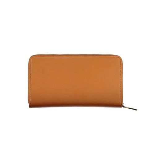 Calvin Klein Elegant Brown Polyethylene Wallet with RFID Lock Calvin Klein