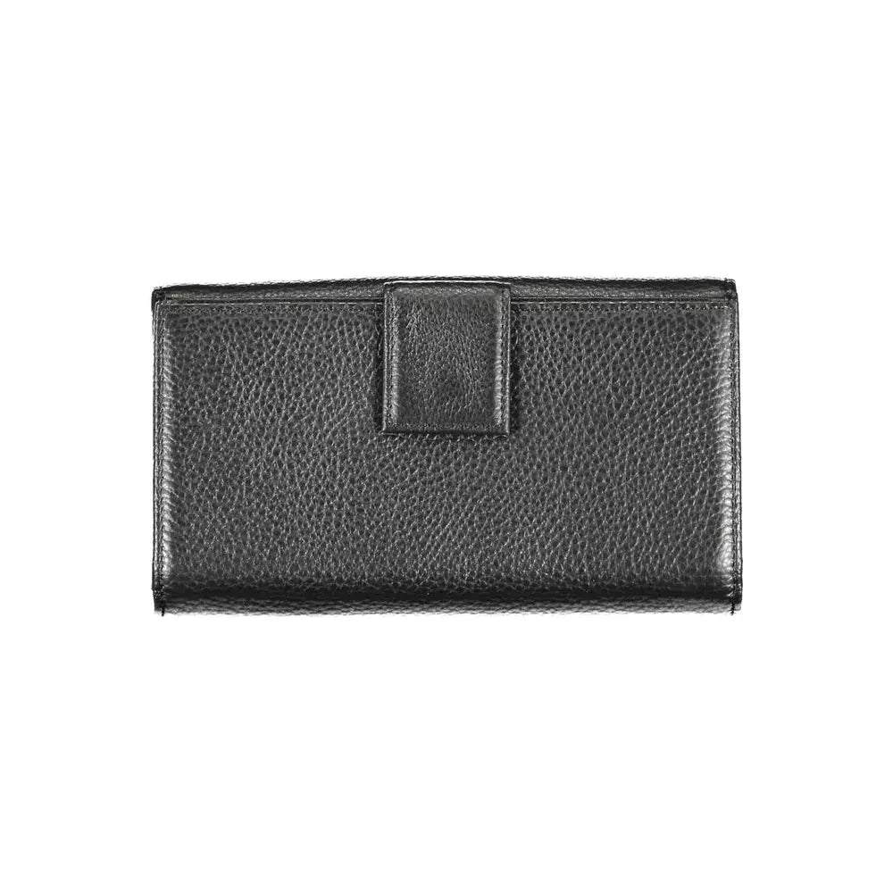 Coccinelle Elegant Dual-Part Leather Wallet in Classic Black Coccinelle