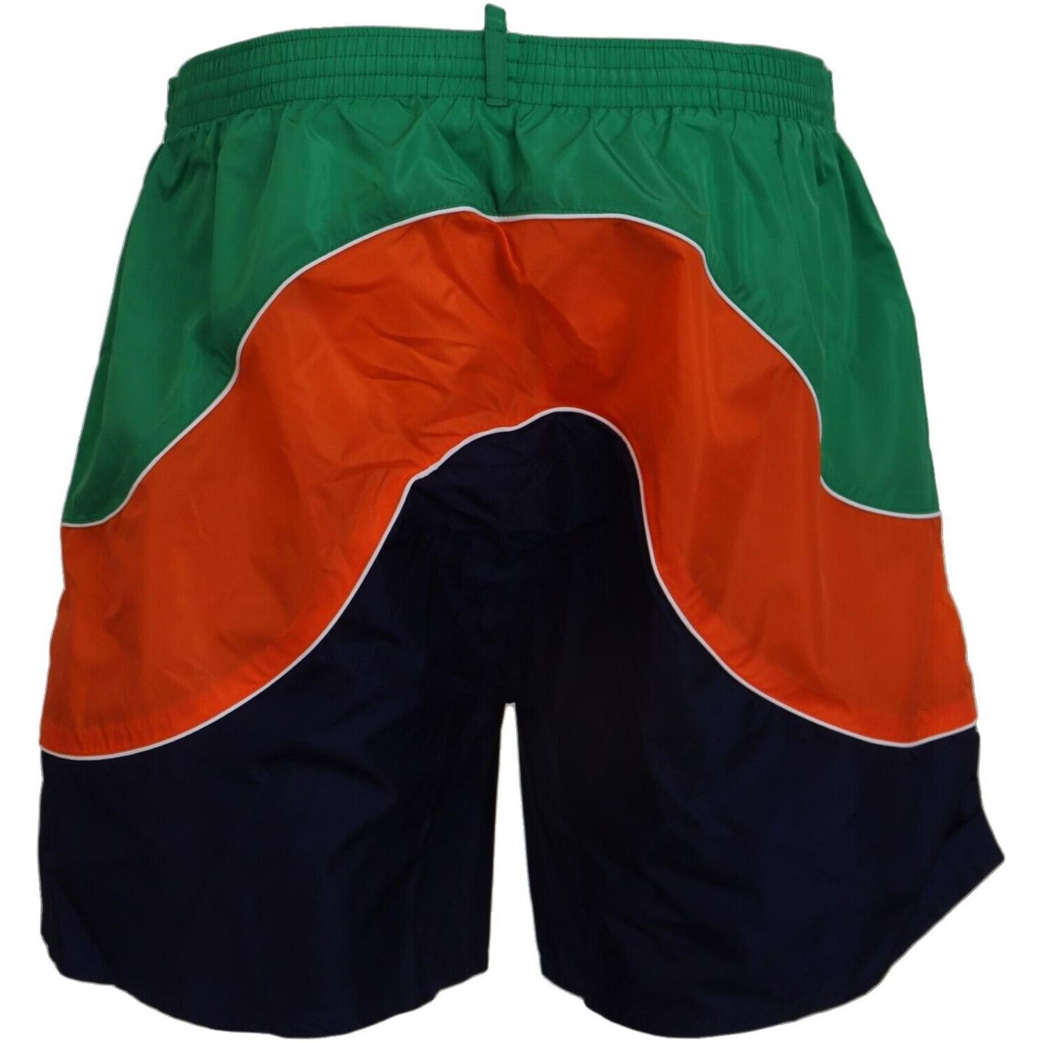 多色印花平角泳裤