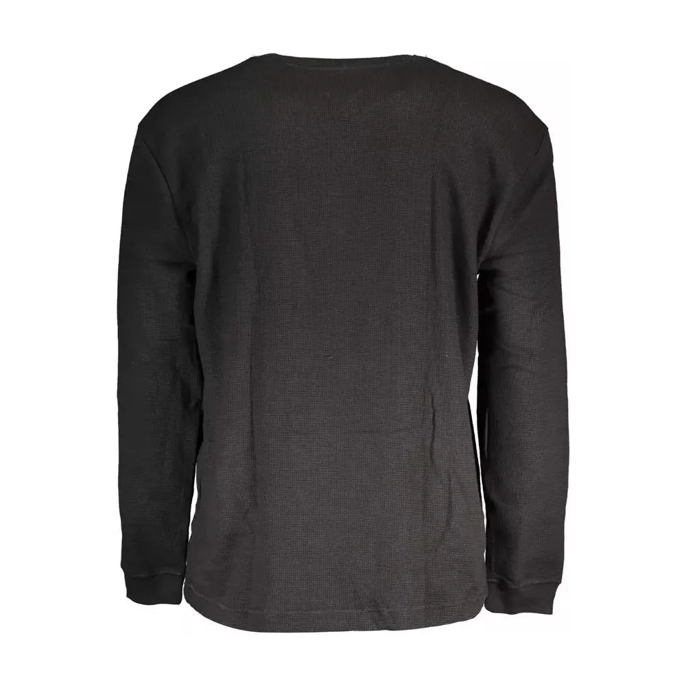 Tommy Hilfiger Elegant Embroidered Black Sweater Tommy Hilfiger