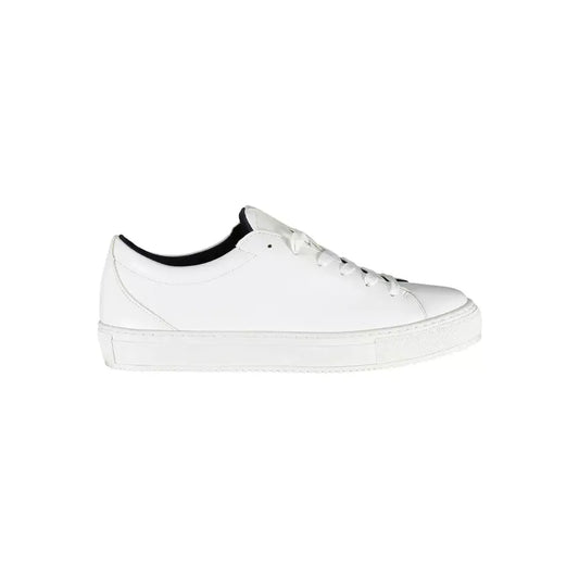 Tommy Hilfiger Chic White Lace-Up Sneakers with Logo Detail Tommy Hilfiger