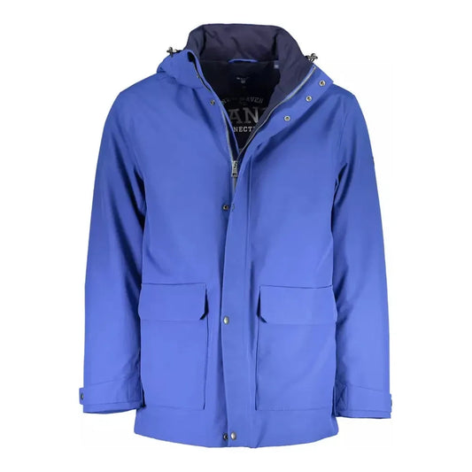 Gant Blue Cotton Men Jacket Gant