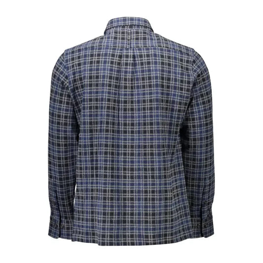 Gant Elegant Long-Sleeved Blue Cotton Shirt Gant