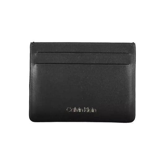 Calvin Klein Sleek Black Leather Card Holder Calvin Klein