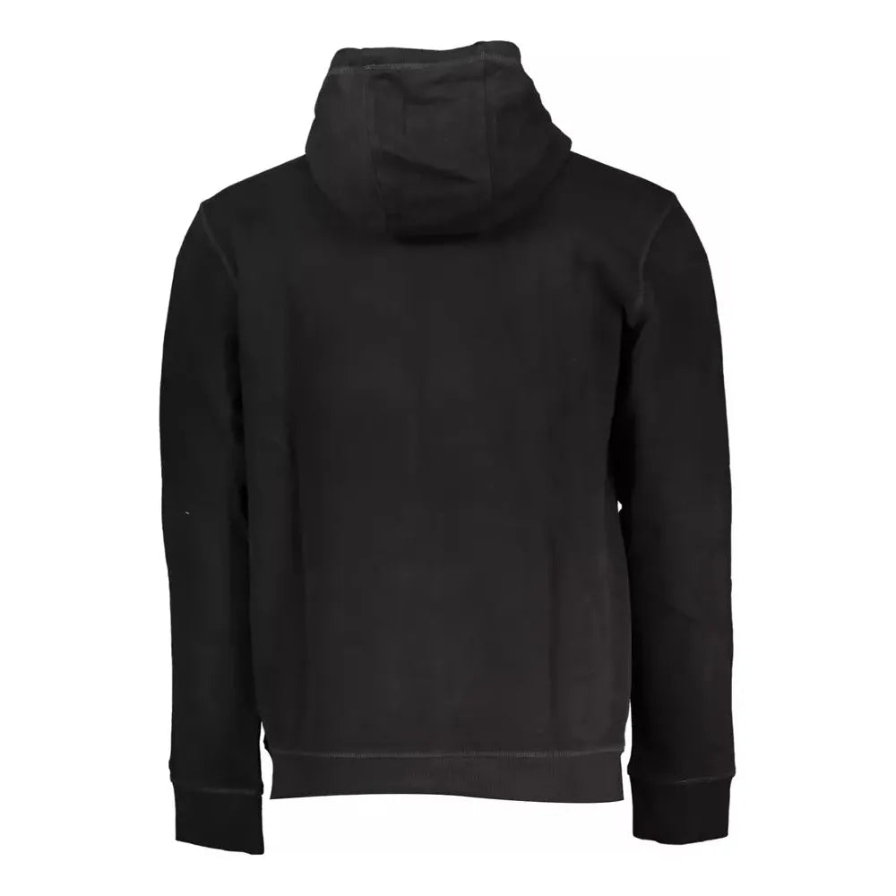 Tommy Hilfiger Elegant Black Hooded Sweatshirt with Embroidered Logo Tommy Hilfiger