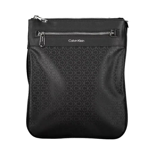 Calvin Klein Sleek Black Shoulder Bag with Contrasting Details Calvin Klein