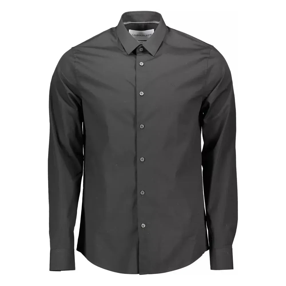 Calvin Klein Sleek Black Slim Fit Designer Shirt Calvin Klein