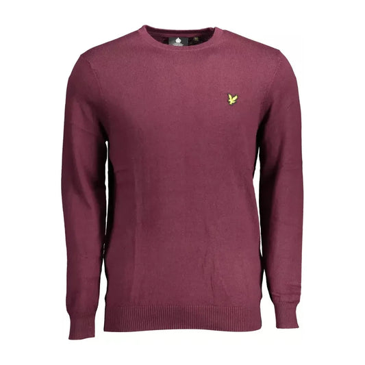 Lyle & Scott Elegant Purple Cotton-Wool Blend Sweater Lyle & Scott