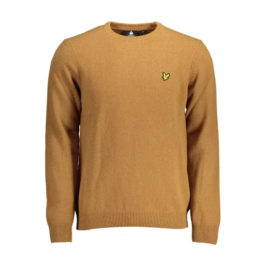 Lyle & Scott Classic Wool Blend Brown Sweater Lyle & Scott