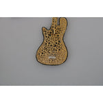 Dolce & Gabbana Gold Brass Beaded Guitar Pin Accessory Brooch Brooch
