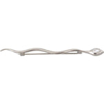 Dolce & Gabbana Silver Brass Crystal Spilla Serpente Mens Brooch Pin Brooch