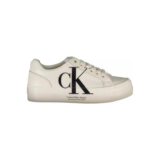 Calvin Klein Eco-Chic White Sneakers with Contrasting Details Calvin Klein