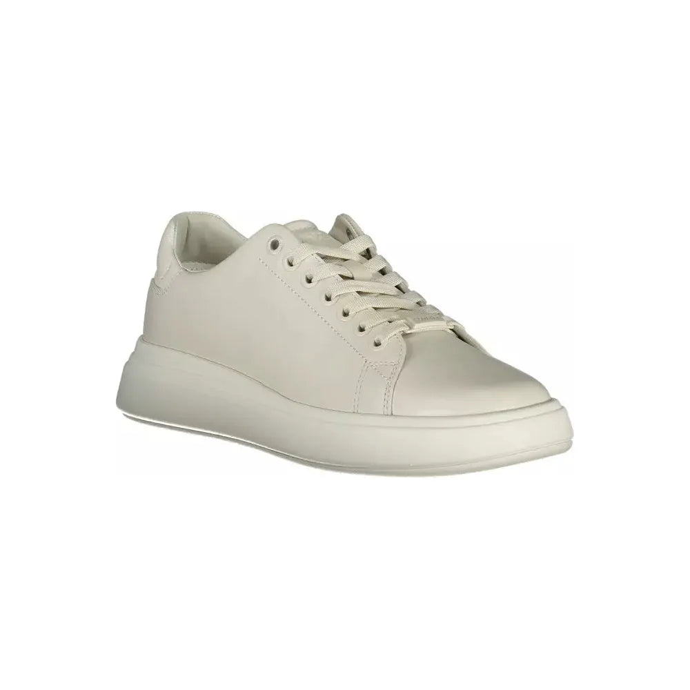 Calvin Klein Elegant Beige Trainer with Logo Detail Calvin Klein