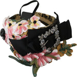Dolce & Gabbana Multicolor Tiara Floral Crystal Bow Diadem Headband