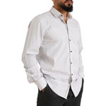 Dolce & Gabbana White MARTINI Cotton Stripe Dress Formal Shirt