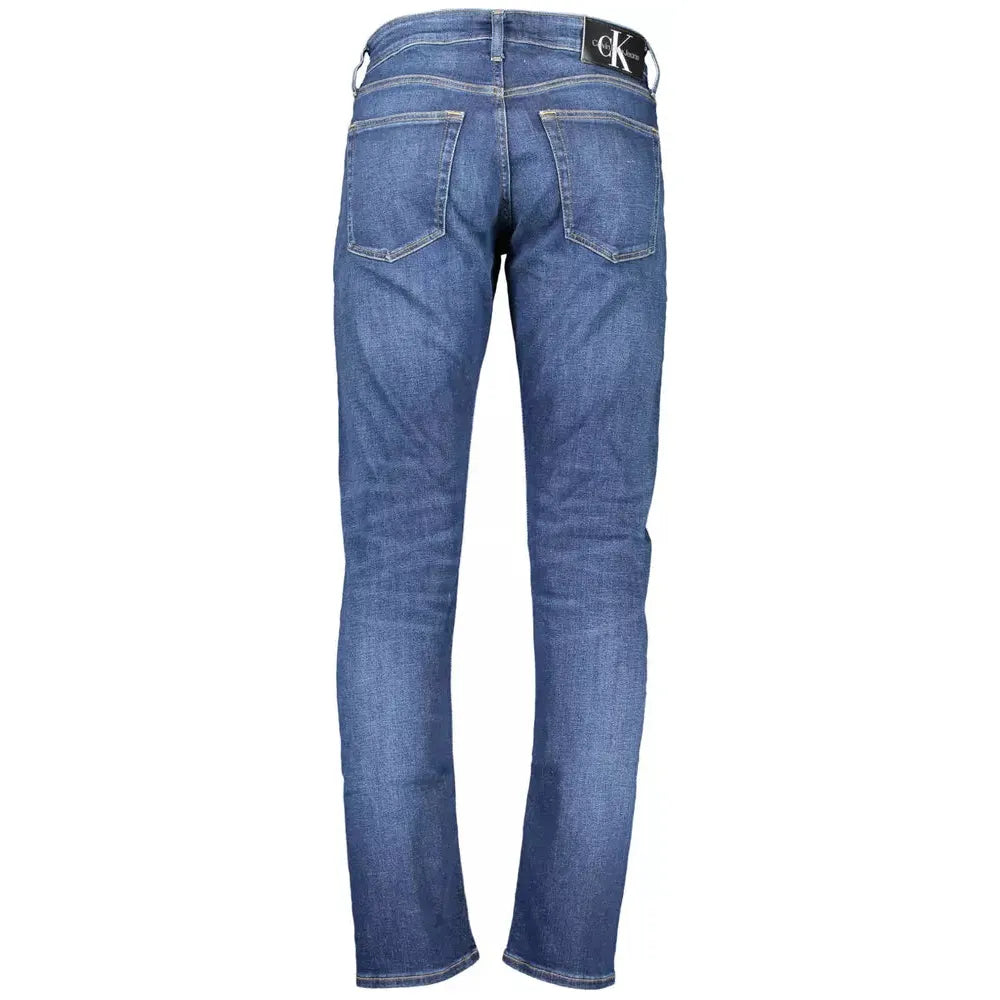 Calvin Klein Sleek Slim Fit Blue Jeans with Recycled Cotton Calvin Klein