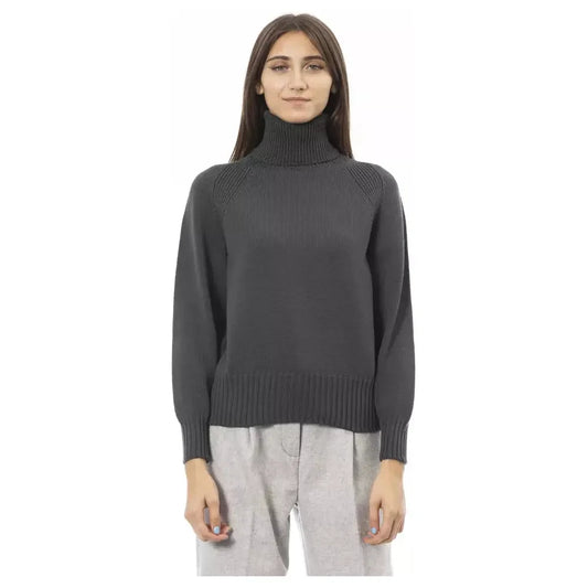 Alpha Studio Green Wool Women Sweater Alpha Studio