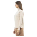 Alpha Studio Beige Wool Women Sweater