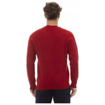 Alpha Studio Red Wool Men Sweater