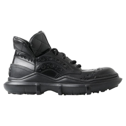 Dolce & Gabbana Black Leather Ankle Casual Boots