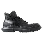 Dolce & Gabbana Black Leather Ankle Casual Boots