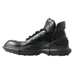 Dolce & Gabbana Black Leather Ankle Casual Boots
