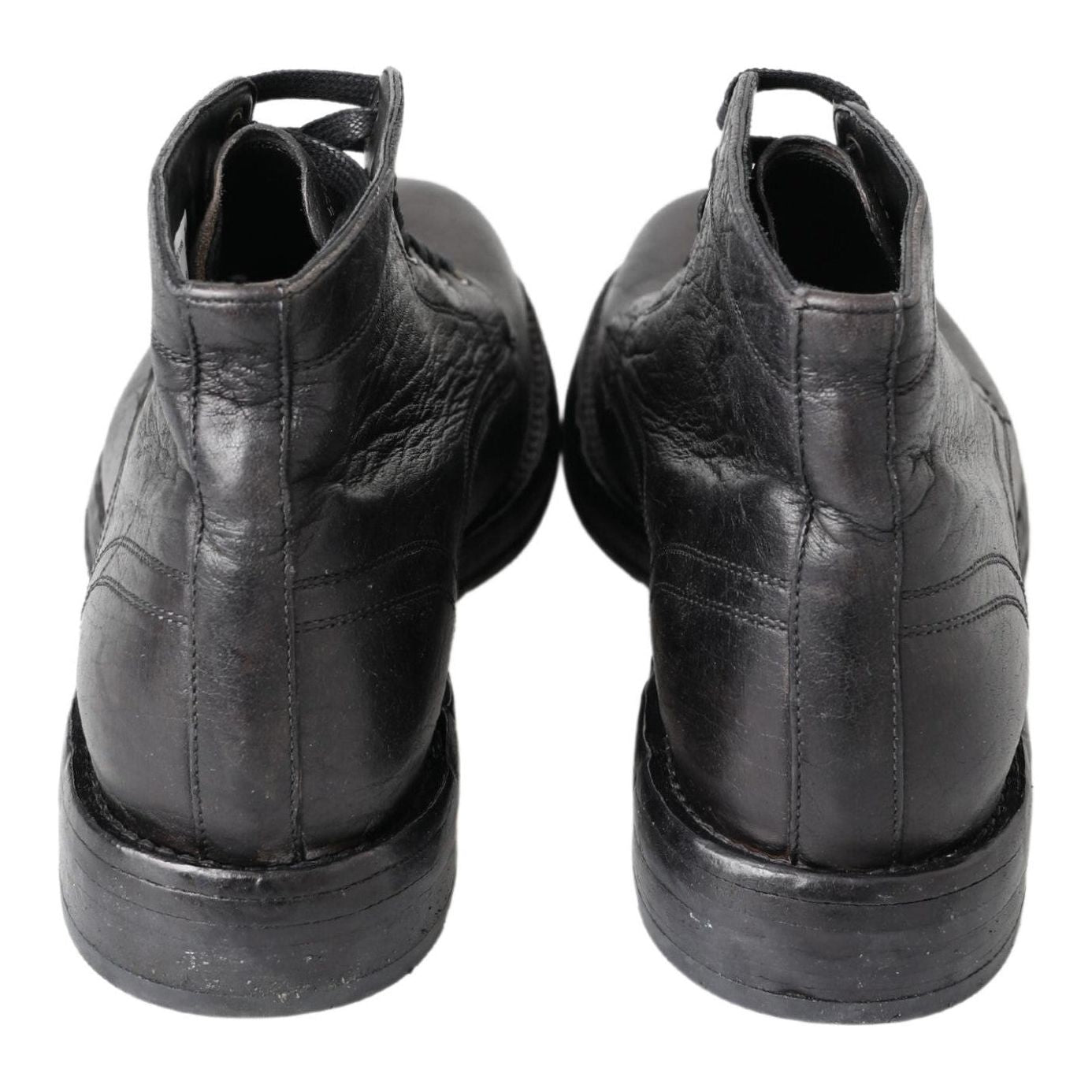 Equisite 黑色系带皮靴