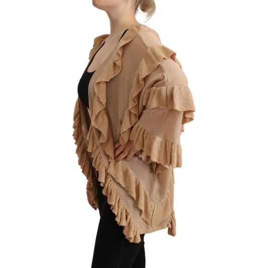 Aniye By Chic Beige Long Sleeve Open Front Cardigan Aniye By