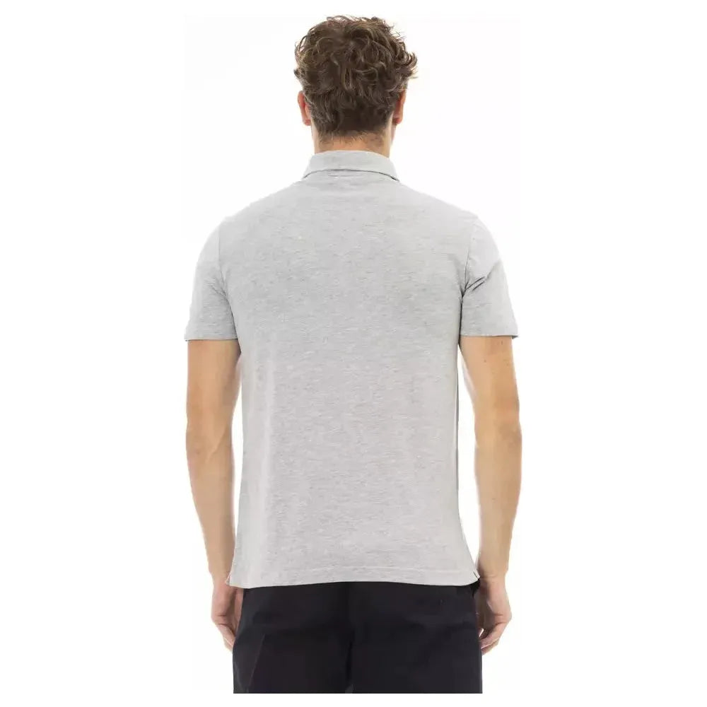 Baldinini Trend Gray Cotton Men Polo
