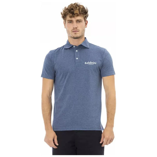 Baldinini Trend Blue Cotton Men Polo Shirt Baldinini Trend