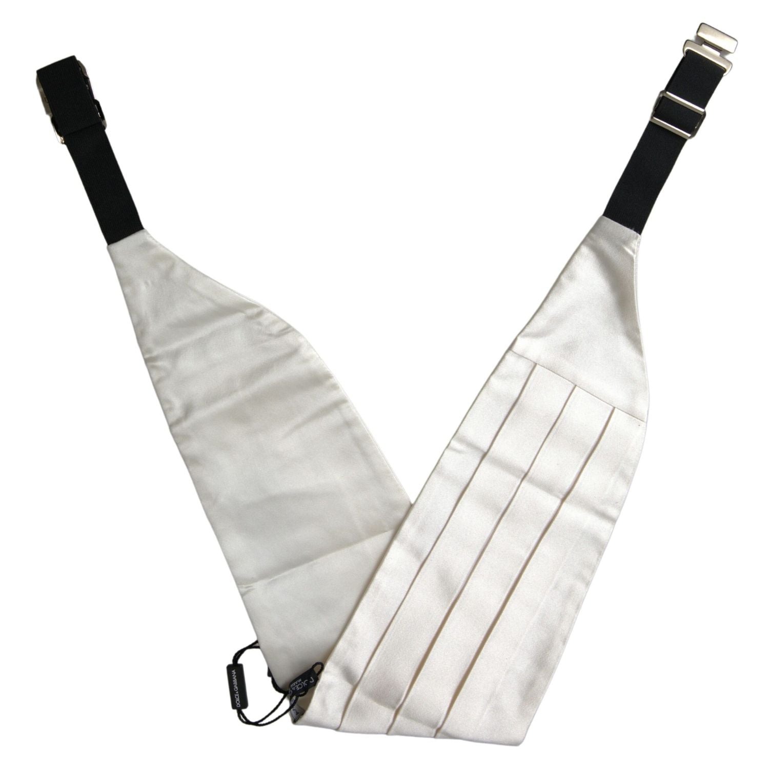 优雅的白色丝绸腰带