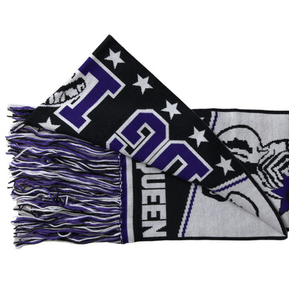 优雅多色羊毛混纺围巾