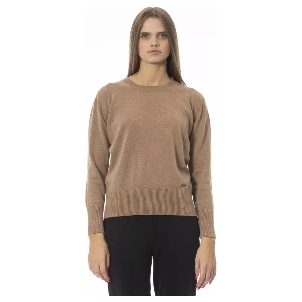 Baldinini Trend Beige Wool Women Sweater Baldinini Trend