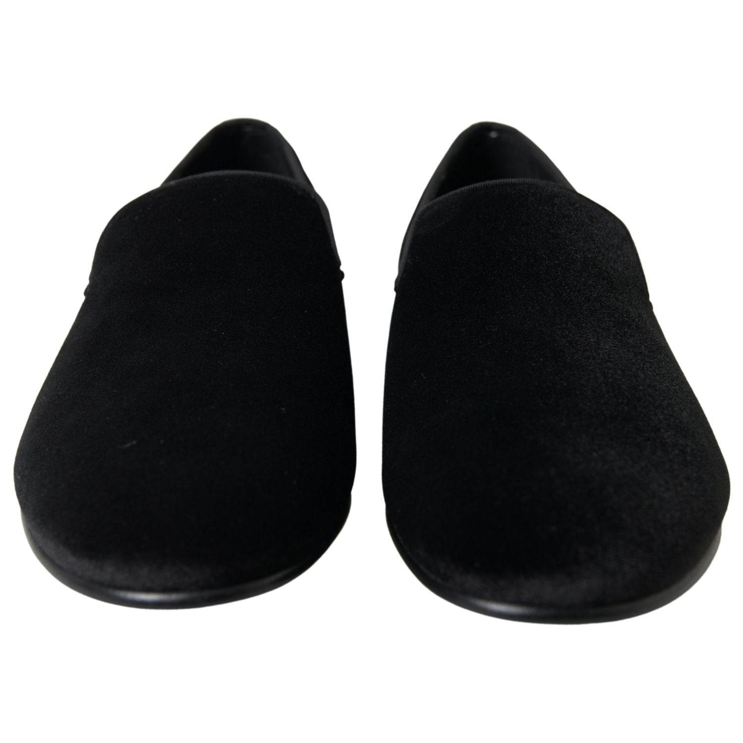 男士优雅天鹅绒黑色乐福鞋