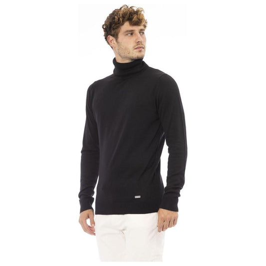 Baldinini Trend Black Modal Men Sweater Baldinini Trend