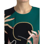 Dolce & Gabbana Multicolor Long Sleeves A-line Maxi Dress