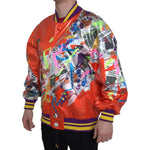 Dolce & Gabbana Orange Polyester Button Blouson Jacket