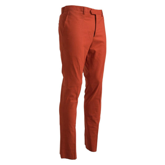 BENCIVENGA Elegant Orange Pure Cotton Pants BENCIVENGA