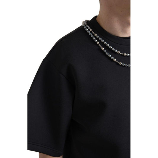 Dolce & Gabbana Embellished Neckline Casual T-Shirt Dolce & Gabbana