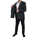 Dolce & Gabbana Black Stripe Single Breasted SICILIA Blazer
