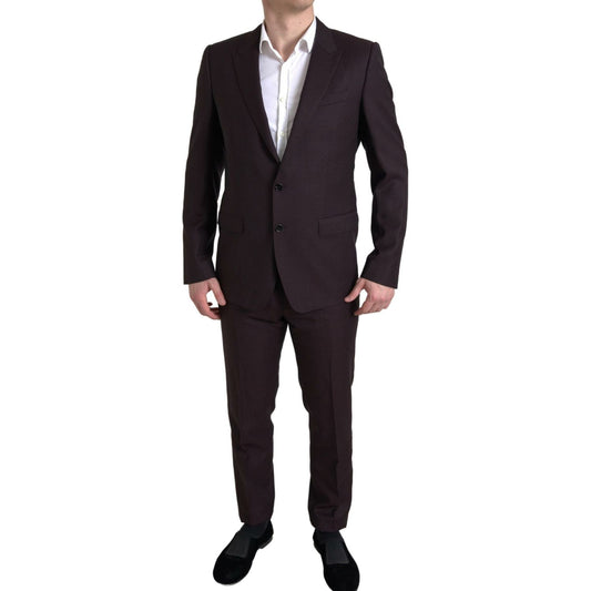 Dolce & Gabbana Maroon Martini Slim Fit 2-Piece Suit Dolce & Gabbana